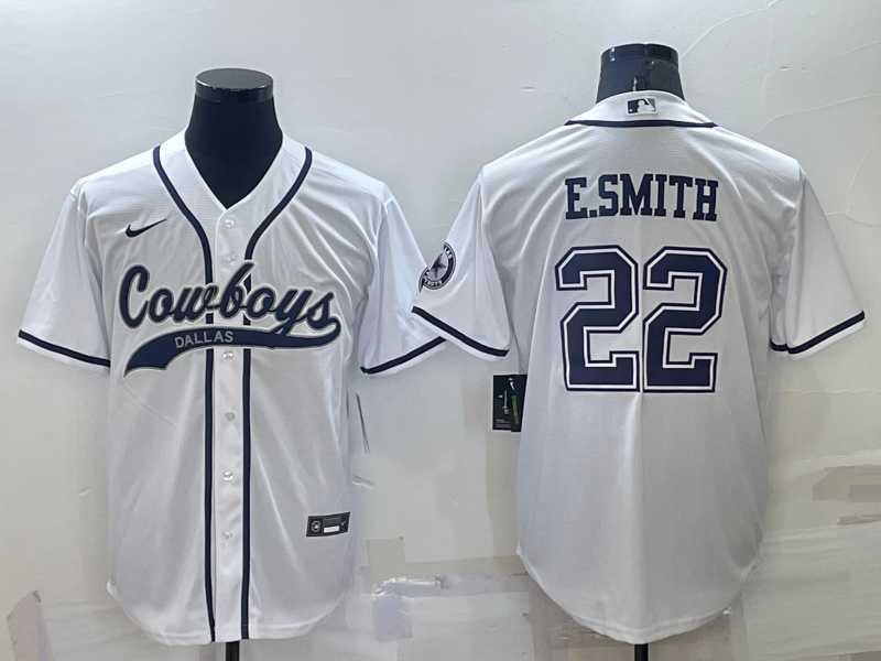 Men's Dallas Cowboys #22 Emmitt Smith White Stitched Cool Base Nike Baseball Jersey,We sell and wholesale Men's Dallas Cowboys #22 Emmitt Smith White Stitched Cool Base Nike Baseball Jersey on line form chian!